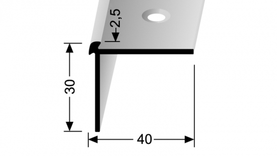 Schodový profil pro krytiny do 2,5 mm (šroubovací) Küberit 870