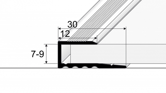 Ukončovací profil pro krytinu 7-9 mm