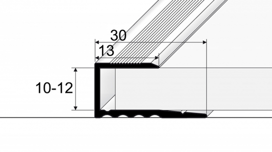 Ukončovací profil pro krytinu 10-12 mm