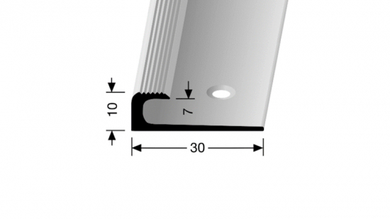 Ukončovací profil do 7 mm, drážkovnaý (šroubovací) Küberit 805