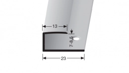 Ukončovací profil hladký 7-8,5mm (šroubovací) Küberit 010