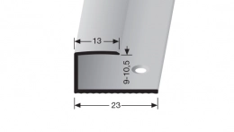 Ukončovací profil hladký 9-10,5mm (šroubovací) Küberit 012