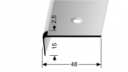Schodový profil pro krytiny do 2,5 mm (šroubovací) | Küberit 859