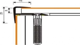 MYCK plastový schodový ukončovací profil, tl.mat. 8-10mm