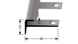 Schodový profil pro 3 mm, drážkovaný Küberit 809 EB