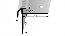 Schodový profil pro krytiny 5 - 5,5 mm (šroubovací) | Küberit 835