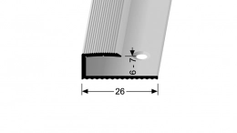 Ukončovací profil do 7 mm, drážkovnaý (šroubovací) Küberit 211