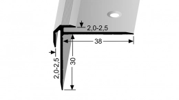 Schodový profil pro krytiny 2 - 2,5 mm (šroubovací) | Küberit 832