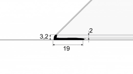 Ukončovací profil - pro linoleum, PVC, vinyl a koberce - do 2 mm (šroubovací)