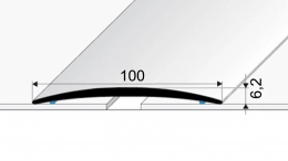 Přechodový profil 100 mm -  oblý (samolepicí, šroubovací)