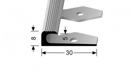 Ukončovací profil pro 5 mm (drážkovaný) Küberit 806 EB