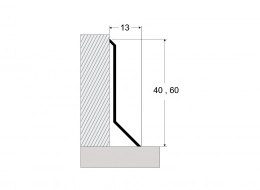 Nerezový soklový profil 40 a 60 mm