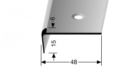 Schodový profil pro krytiny do 6 mm (šroubovací) Küberit 864