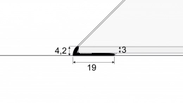 Ukončovací profil - pro linoleum, PVC, vinyl a koberce - do 3 mm (šroubovací)