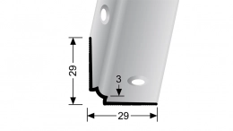 Vnitřní schodový profil pro krytiny do 3 mm (šroubovací) Küberit 871 IW