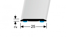 Přechodový profil 25 mm - plochý (samolepicí, šroubovací) Küberit 442, 442 SK