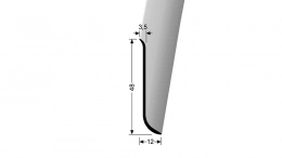 Soklový hliníkový profil 48 mm Küberit 911 U