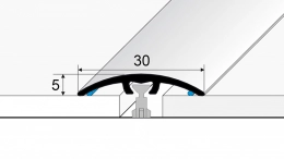 Přechodový profil 30 mm - oblý nivelace do 3 mm (samolepící i narážecí)