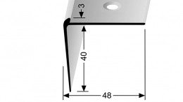 Schodový profil pro krytiny do 3 mm (šroubovací) Küberit 862
