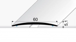 Přechodový profil 60 mm -  oblý (samolepicí, šroubovací)
