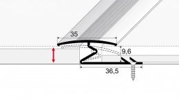 Spojovací kobercový profil 35 mm (šroubovací)