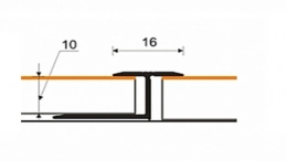 Dilatační profil 16 mm pro laminát 9 - 10 mm