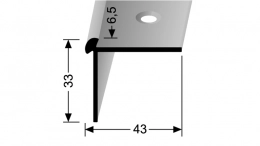 Schodový profil pro krytiny do 6,5 mm (šroubovací) Küberit 874