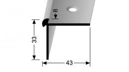 Schodový profil pro krytiny do 8 mm (šroubovací) Küberit 875