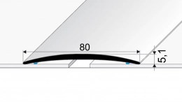 Přechodový profil 80 mm - oblý (samolepicí, šroubovací)