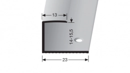 Ukončovací profil hladký 14-15,5mm (šroubovací) Küberit 015