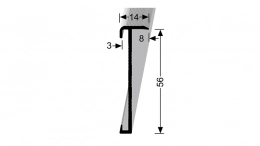 Schodový profil pro krytiny do 3mm (šroubovací) Küberit 846