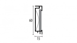Soklový hliníkový profil 60 mm - pro vložení podlahy tl. 2 - 11 mm Küberit 950