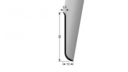 Soklový hliníkový profil 58 mm Küberit 912 U