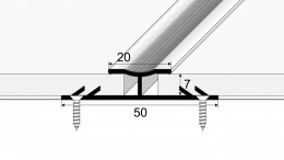 Spojovací kobercový profil 20 mm (šroubovací)