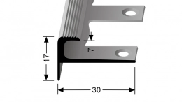 Schodový profil pro 7 mm - drážkovaný (šroubovací) Küberit 808 EB