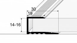 Ukončovací profil pro krytinu 14-16 mm