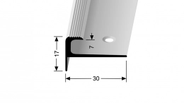 Schodový profil pro krytiny do 7 mm (šroubovací) Küberit 808