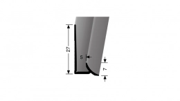 Soklový dolní hliníkový profil - pro krytiny do 5 mm Küberit 927
