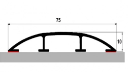 Přechodový profil 75 mm pro vedení kabelů (samolepící)
